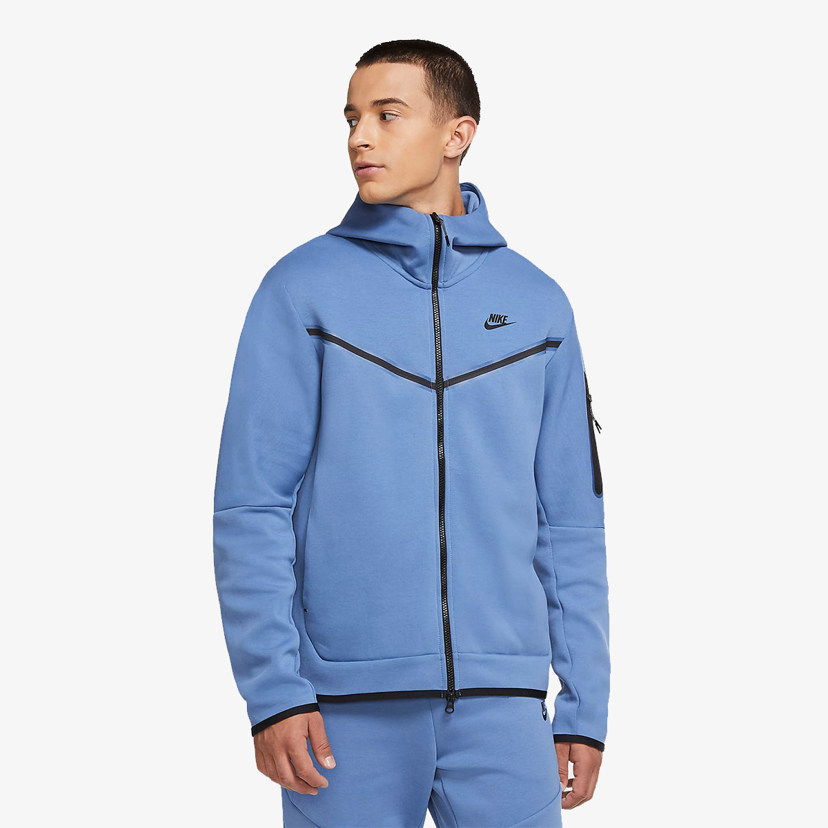 NIKE Суитшърт M NSW TCH FLC HOODIE FZ WR 