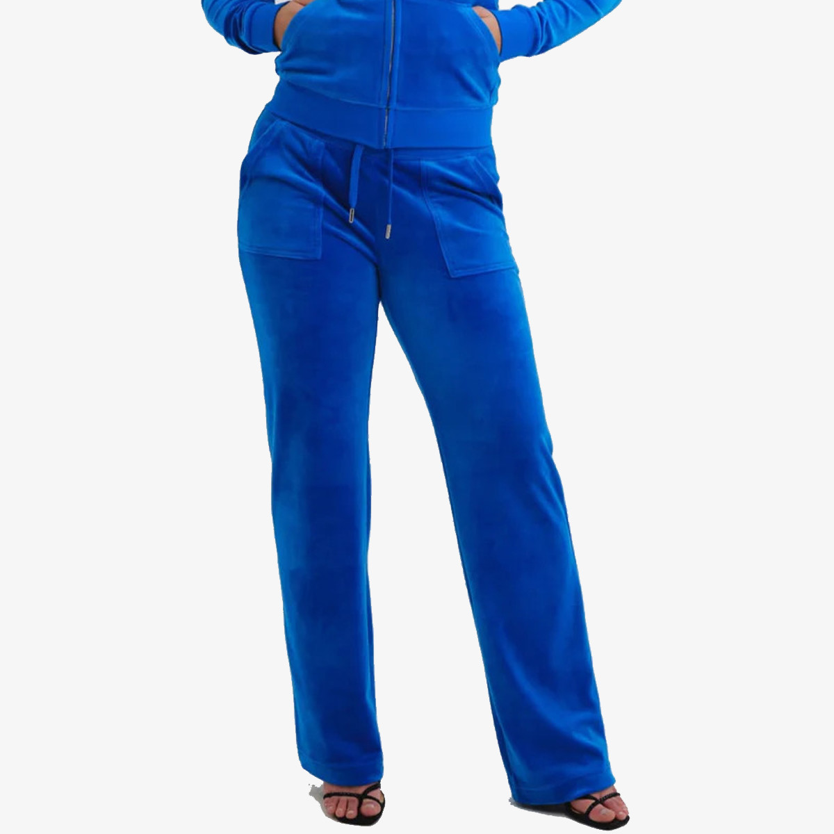JUICY COUTURE Долнищe STRAIGHT LEG TRACK PANT WITH POCKET Buzz