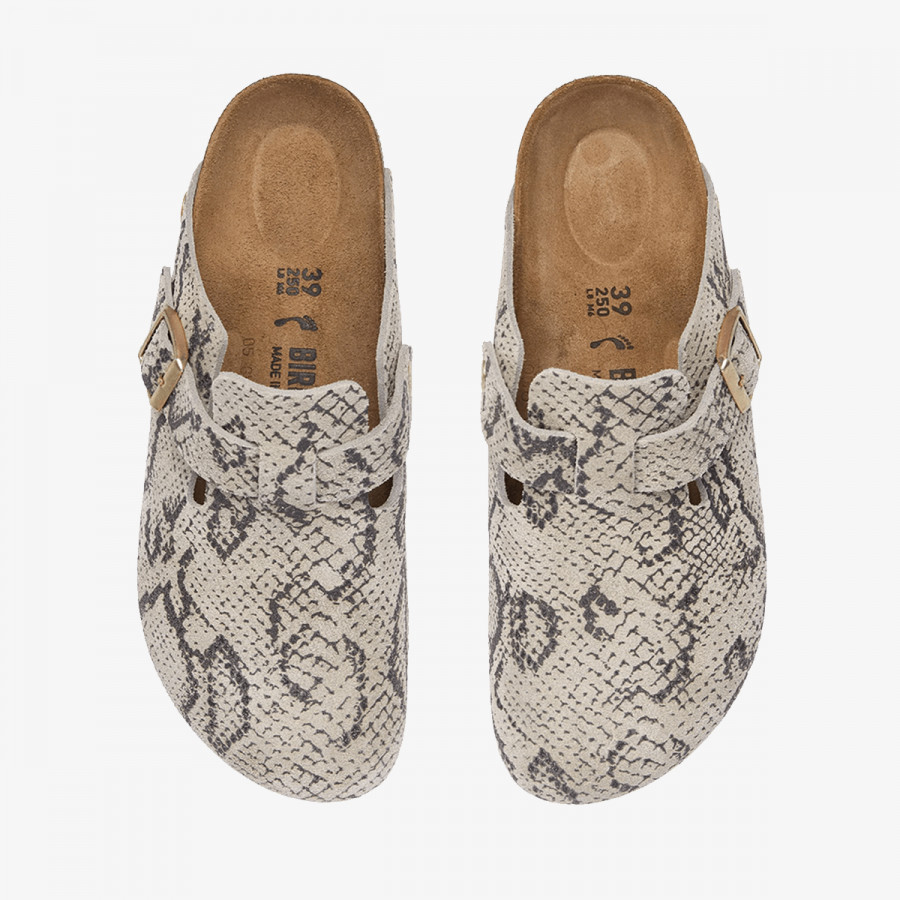 BIRKENSTOCK Чехли Boston Print LEVE Snake Oyster 