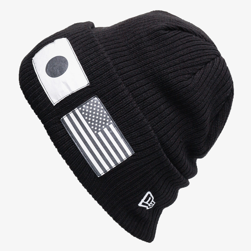 NEW ERA Шапка KAPA NE FLAG WATCH KNIT NE BLKWHIGRP 