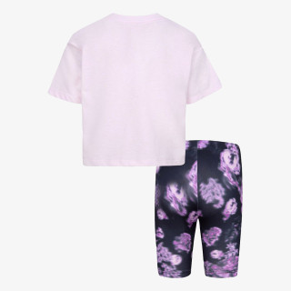 NIKE Тениска и къси панталони Boxy and Bike Set 