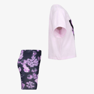 NIKE Тениска и къси панталони Boxy and Bike Set 