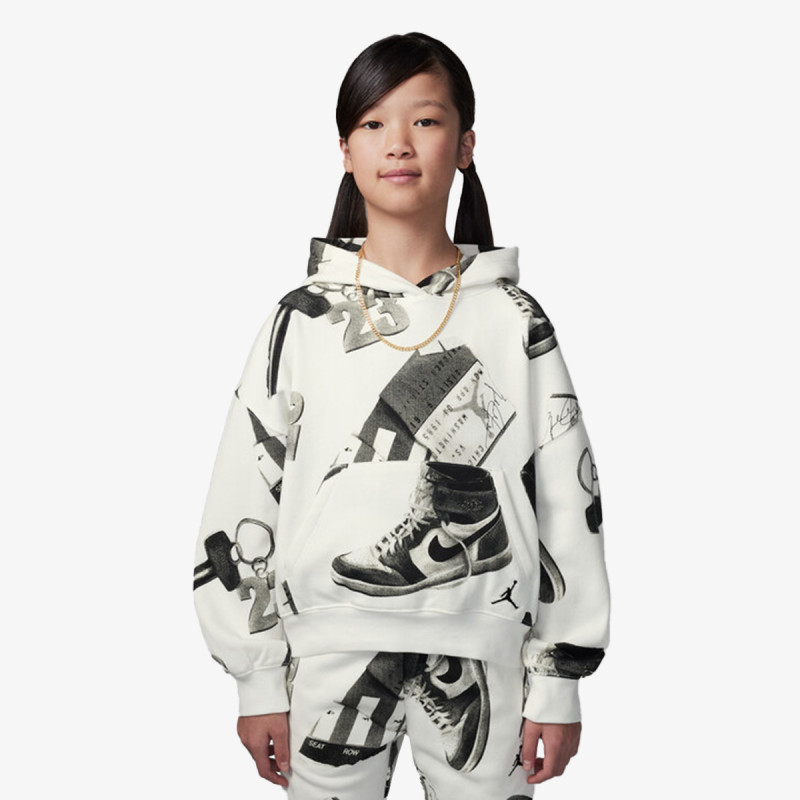 NIKE Суитшърт JDG WJ BROOKLYN FLC PO AOP 