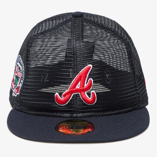 NEW ERA Шапка с козирка MLB 59FIFTY MESH PATCH ATLBRA  NVY 