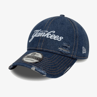 NEW ERA Шапка с козирка DENIM DISTRESS 9TWENTY® 