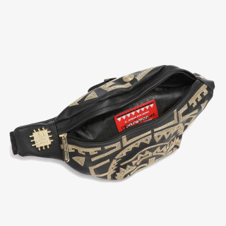 SPRAYGROUND Малка чанта Ai TRIBAL GOLD SAVVY CROSSBODY TEDDY BEA 