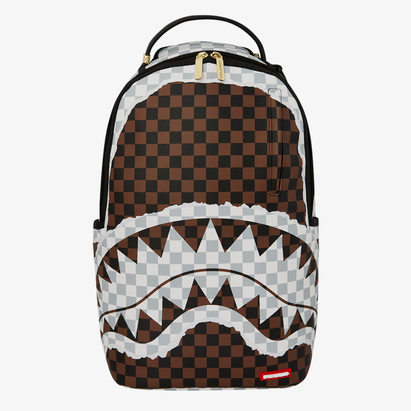 SPRAYGROUND Раница CREAM AND BROWN TEAR CHECK BACKPACK 