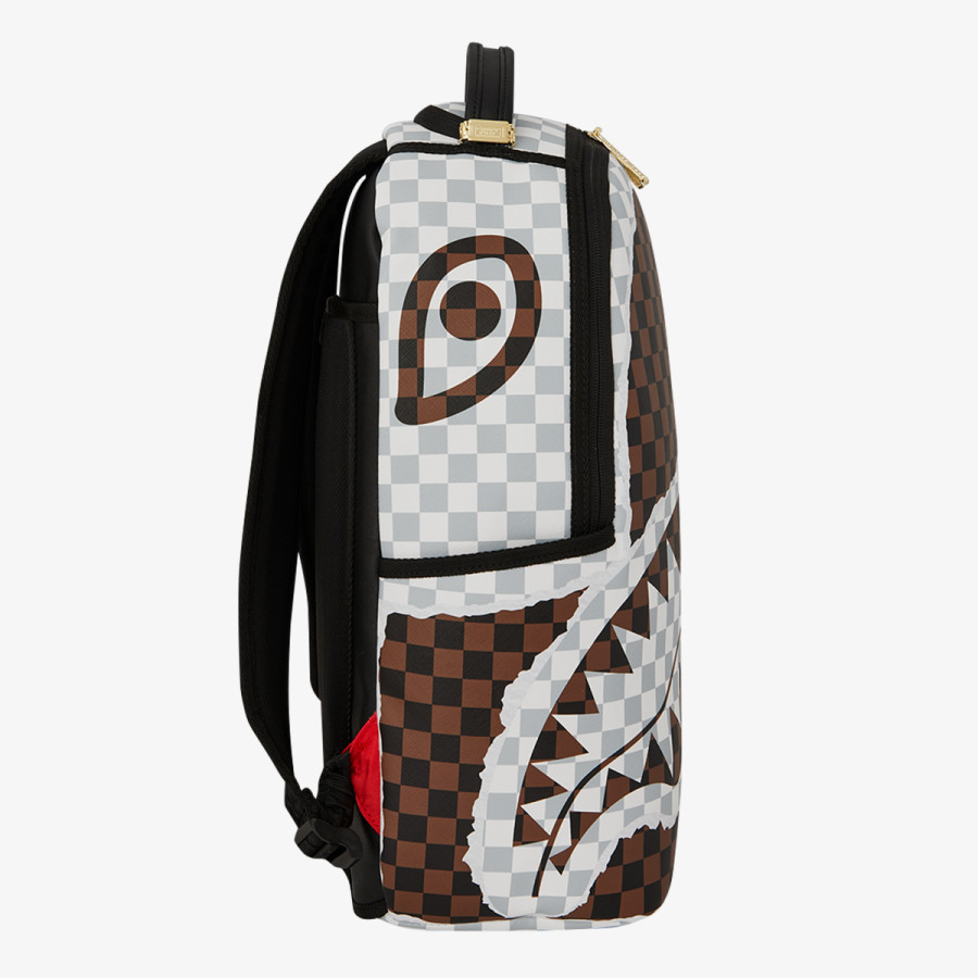 SPRAYGROUND Раница CREAM AND BROWN TEAR CHECK BACKPACK 