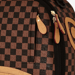SPRAYGROUND Раница EMBOSSED CHECK BROWN BACKPACK 