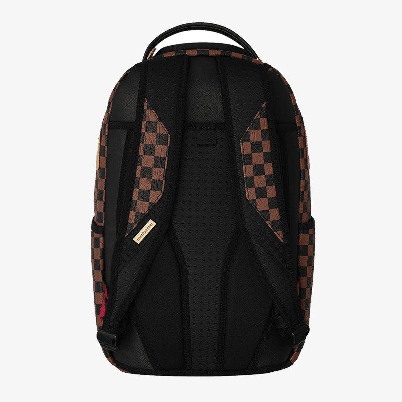 SPRAYGROUND Раница EMBOSSED CHECK BROWN BACKPACK 