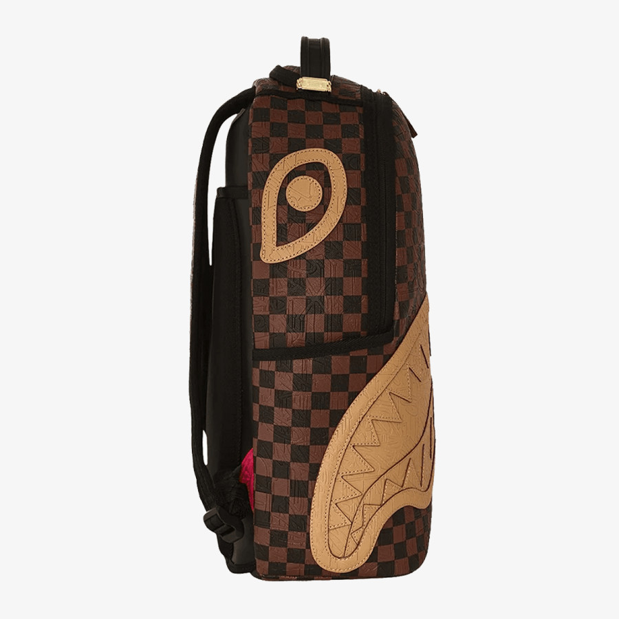 SPRAYGROUND Раница EMBOSSED CHECK BROWN BACKPACK 