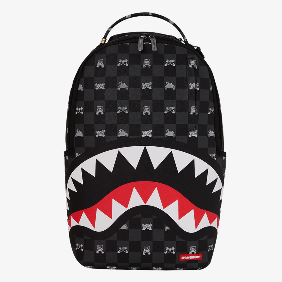 SPRAYGROUND Раница GRAY PEEKING CHARACTER CHECK BACKPACK 