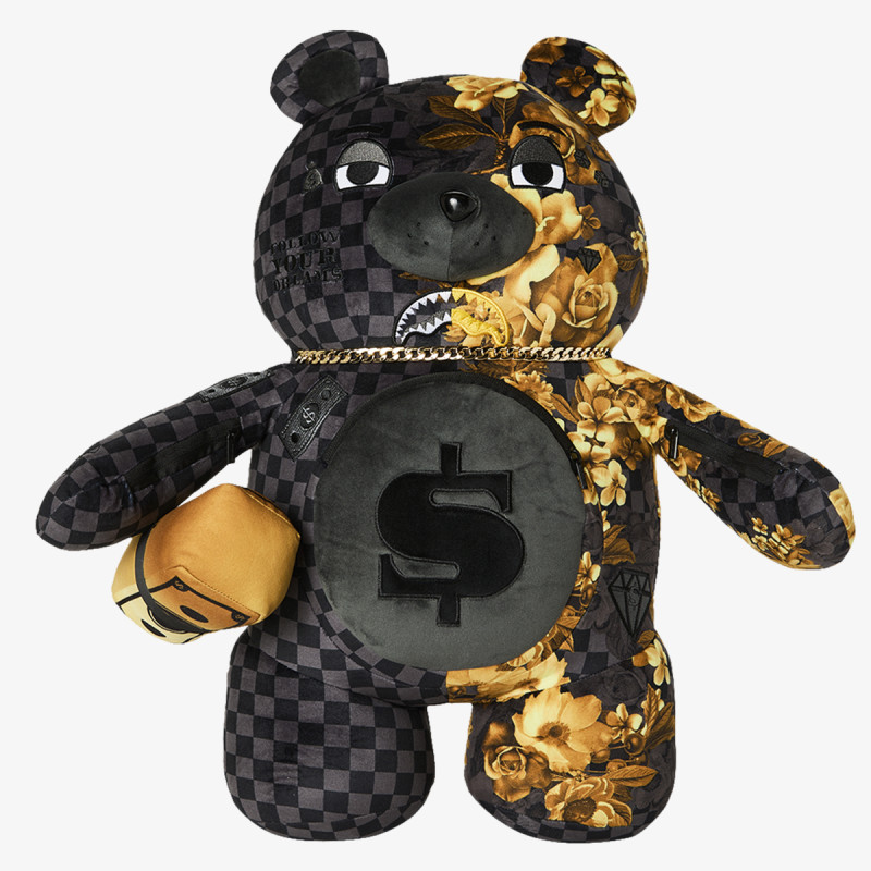 SPRAYGROUND Раница GOLD FLORAL REMIX MONEYBEAR BACKPACK 