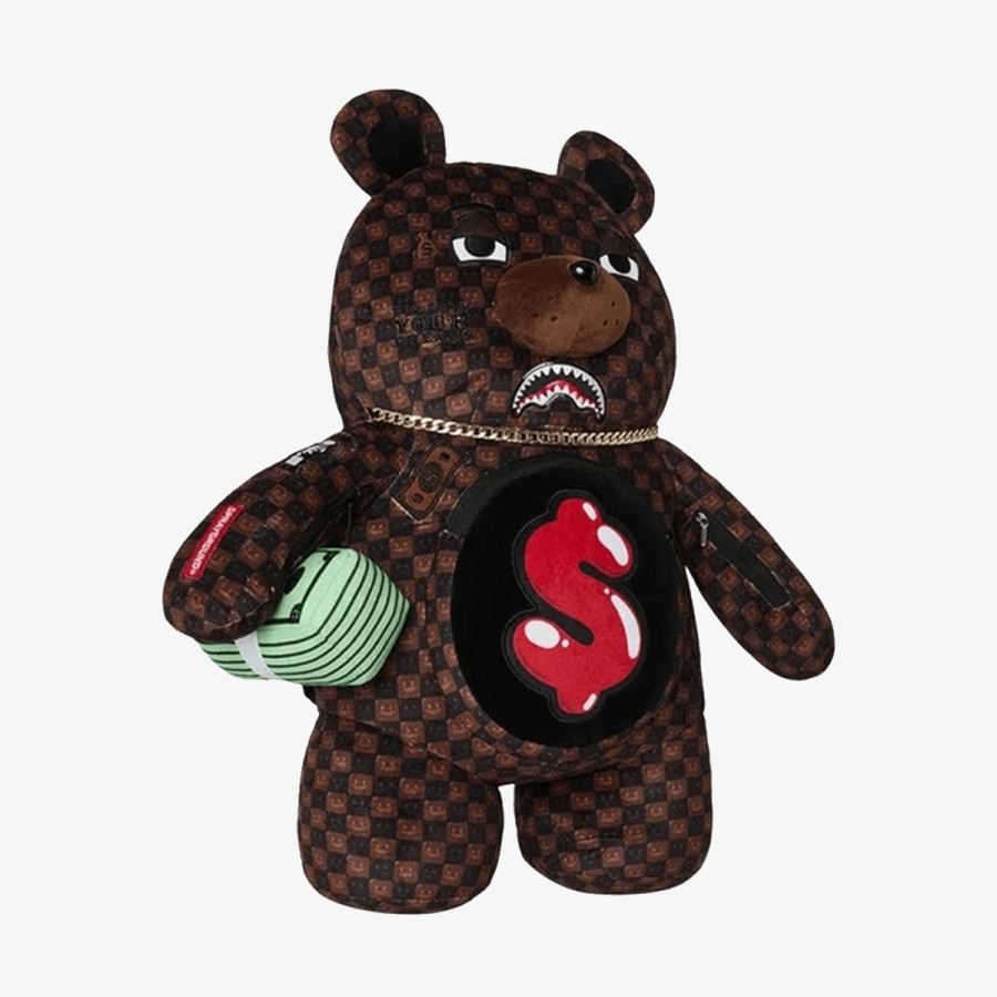 SPRAYGROUND Раница SHARKS IN PARIS WTF BUBBLE BROWN CHECK M 