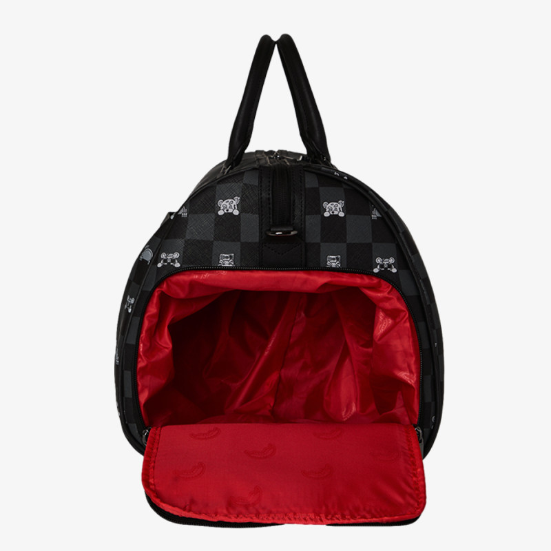 SPRAYGROUND Раница GRAY PEEKING CHARACTER CHECK DUFFLE 