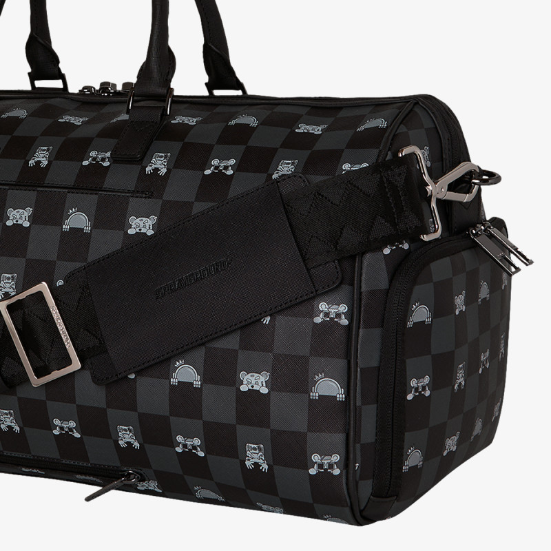SPRAYGROUND Раница GRAY PEEKING CHARACTER CHECK DUFFLE 