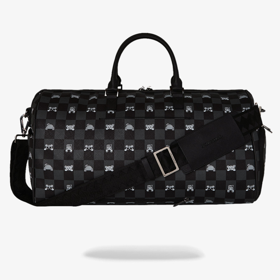 SPRAYGROUND Раница GRAY PEEKING CHARACTER CHECK DUFFLE 
