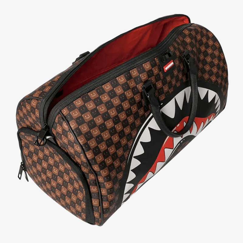SPRAYGROUND Чанти SHARKS IN PARIS WTF BUBBLE BROWN CHECK D 