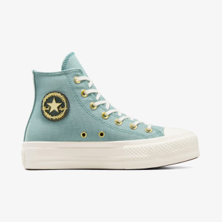 CONVERSE Спортни обувки CHUCK TAYLOR ALL STAR LIFT PLATFORM GOLD 