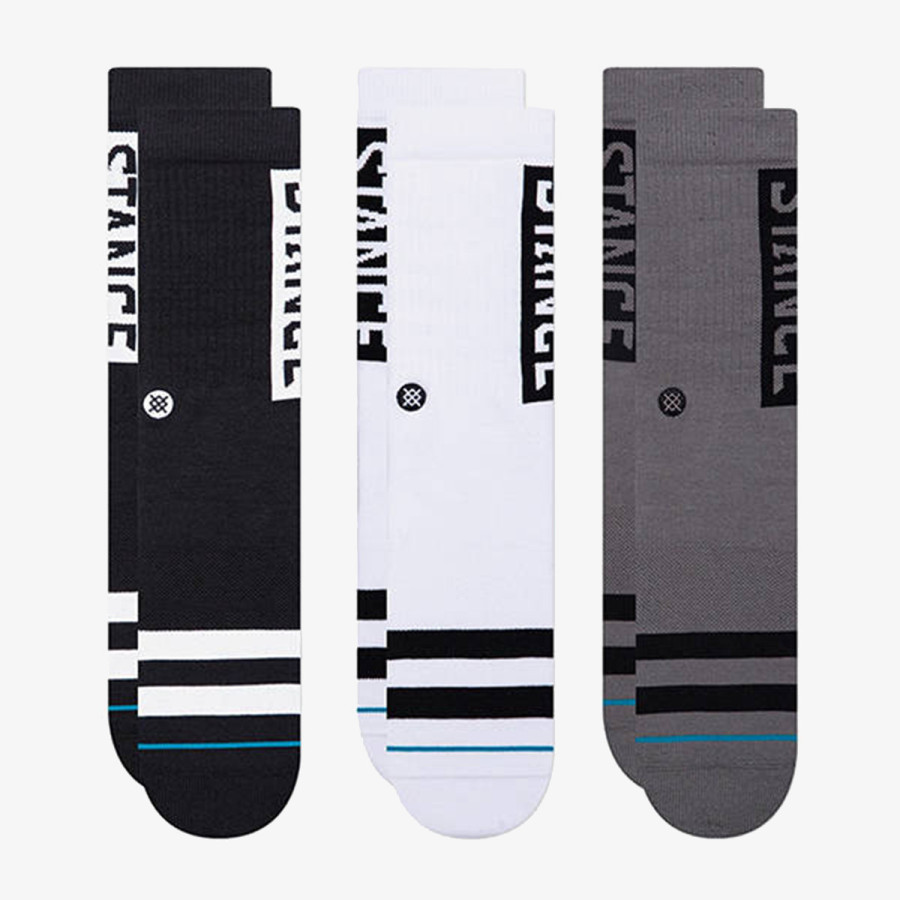 STANCE Чорапи A556C20OG3-BLW STANCE OG 3 PACK BLACKWHI 