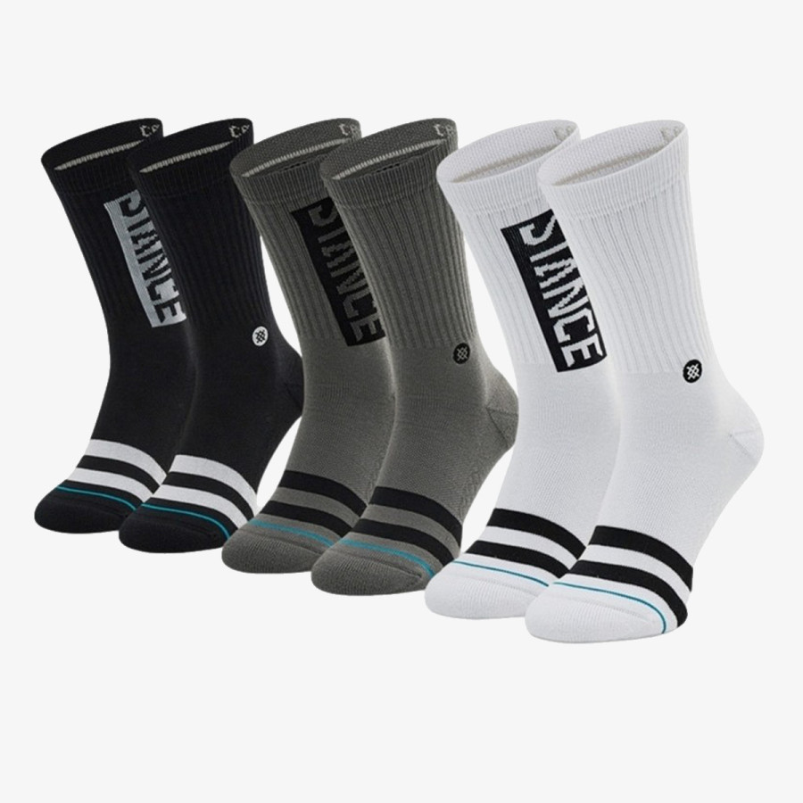 STANCE Чорапи A556C20OG3-BLW STANCE OG 3 PACK BLACKWHI 