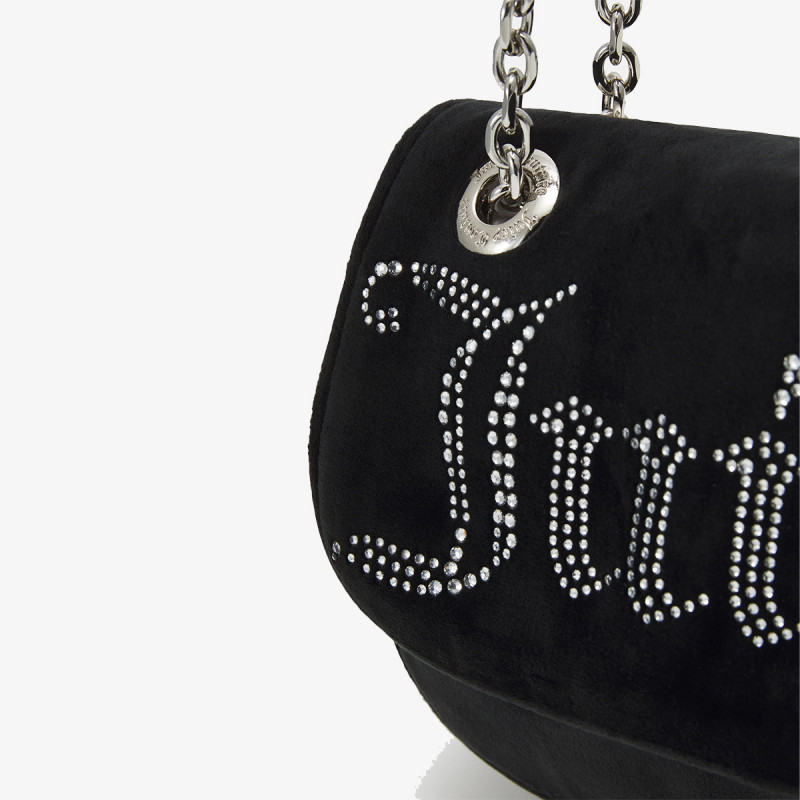 JUICY COUTURE Чанти Kimberly Crossbody w/ Fla Polyester Blac 