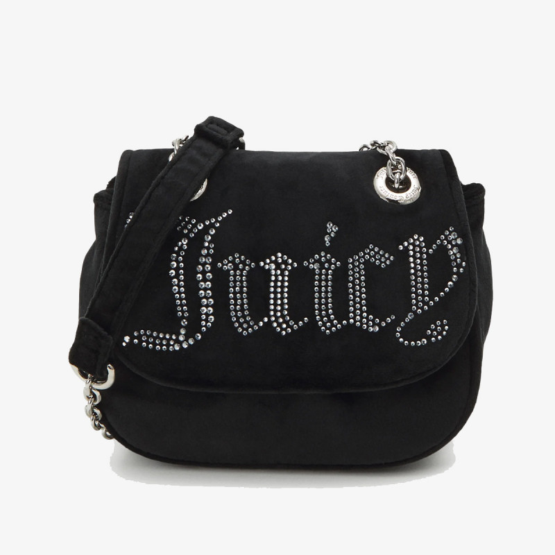 JUICY COUTURE Чанти Kimberly Crossbody w/ Fla Polyester Blac 