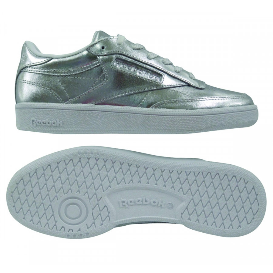 Reebok Спортни обувки CLUB C 85 S SHINE   SILVER/WHITE 