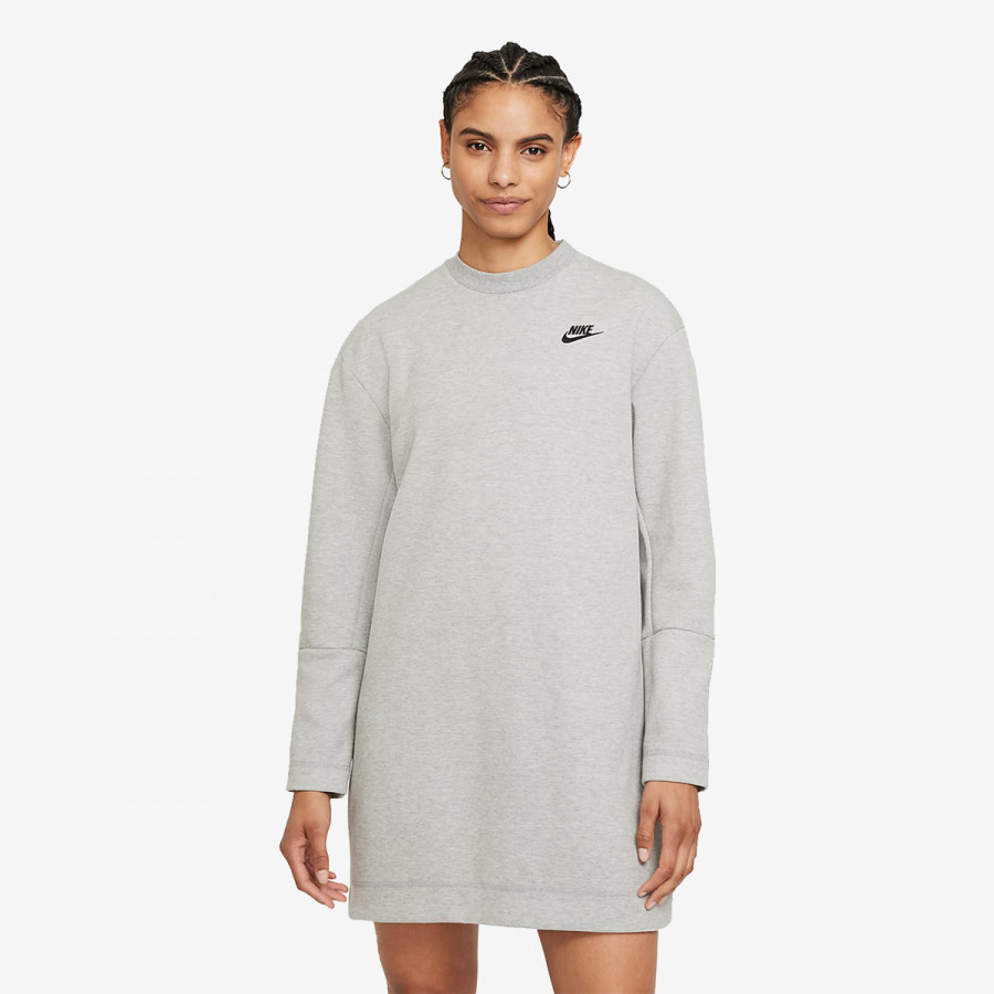 NIKE Рокля W NSW TCH FLC ESSNTL LS DRSS 