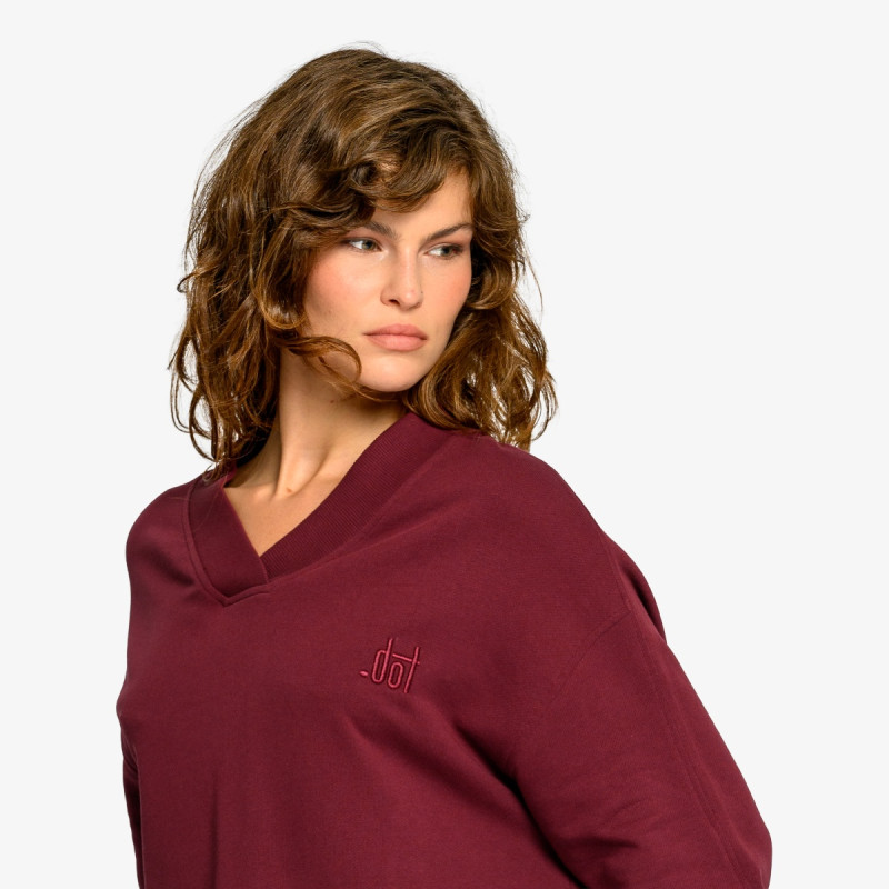 DOT Суитшърт DOT LADIES V NECK SWEATSHIRT 