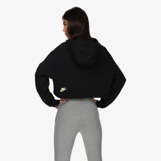 NIKE Суитшърт W NSW FLC PO HOODIE CROP DNC 