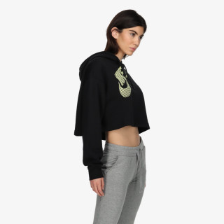 NIKE Суитшърт W NSW FLC PO HOODIE CROP DNC 