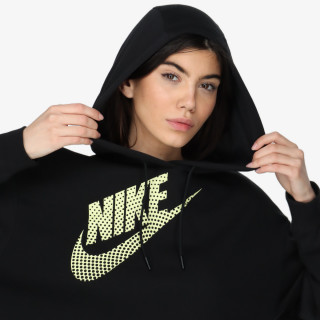NIKE Суитшърт W NSW FLC PO HOODIE CROP DNC 