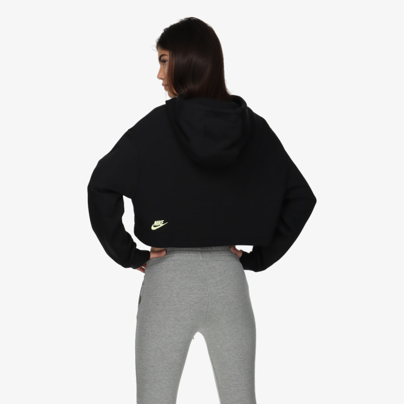 NIKE Суитшърт W NSW FLC PO HOODIE CROP DNC 