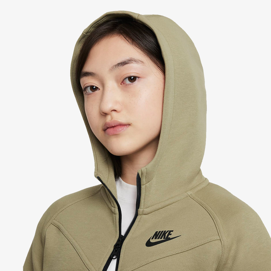 NIKE Суитшърт G NSW TCH FLC HD FZ LS 