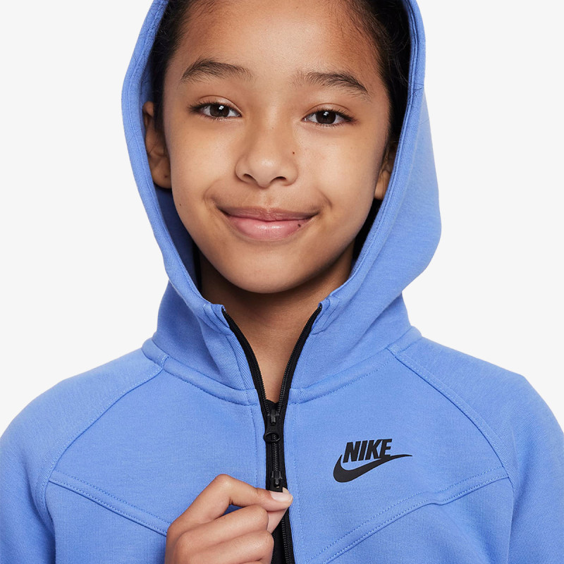 NIKE Суитшърт G NSW TCH FLC HD FZ LS 