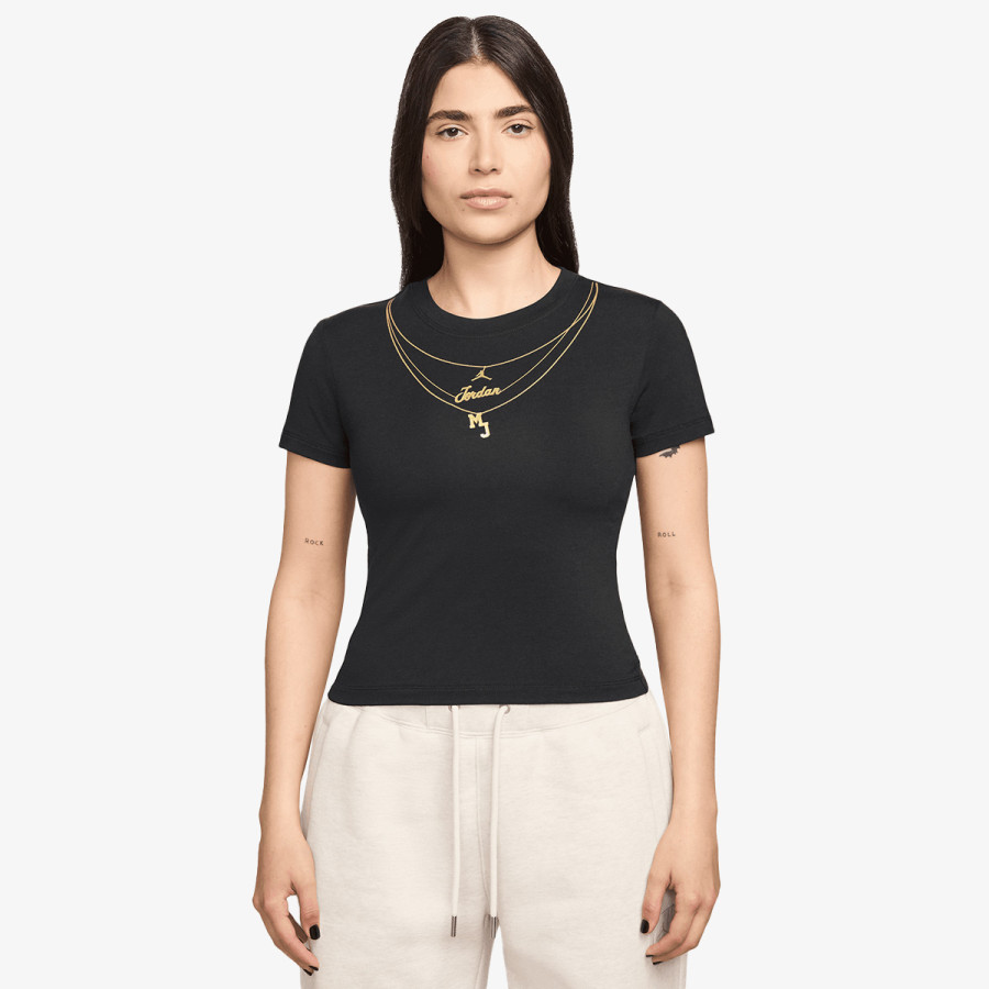 NIKE Тенискa W J FLT SS TMID GFX TEE CHN 