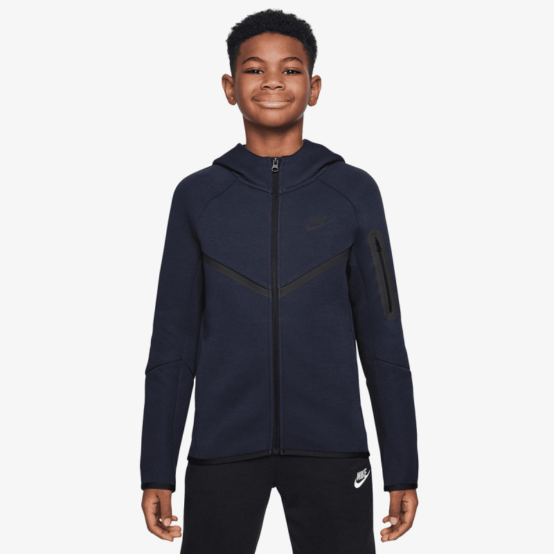 NIKE Суитшърт B NSW TCH FLC FZ - PD 