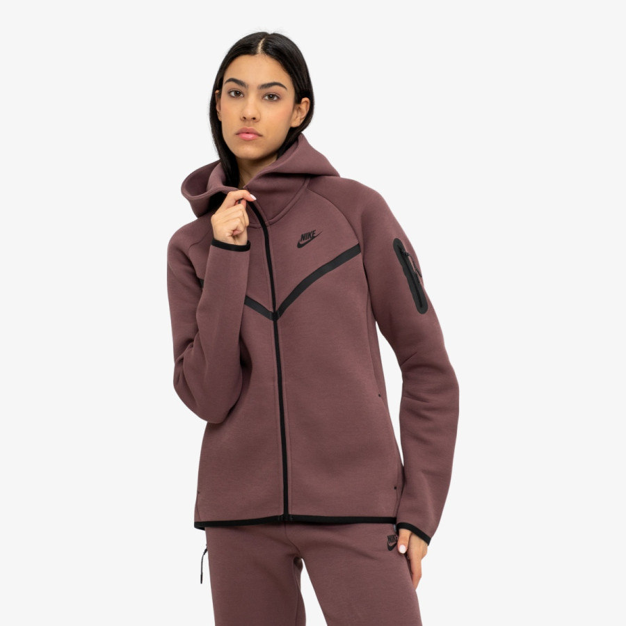 NIKE Суитшърт W NSW TCH FLC WR FZ HDY 2 