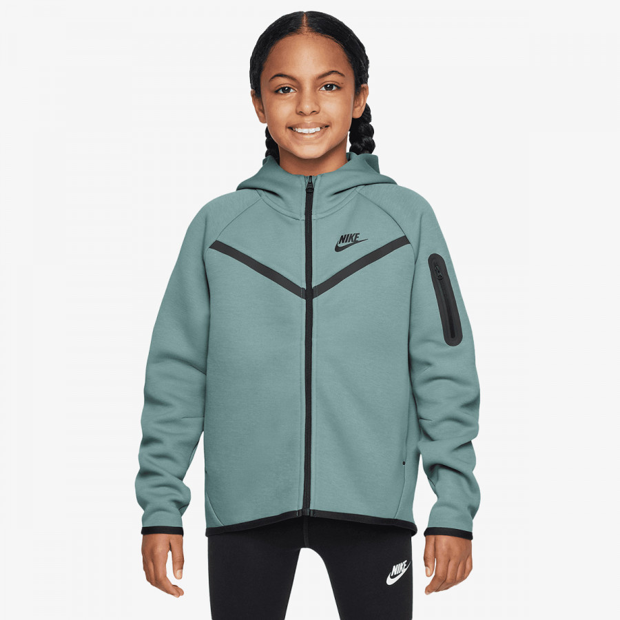 NIKE Суитшърт G NSW TCH FLC HD FZ LS - PD 