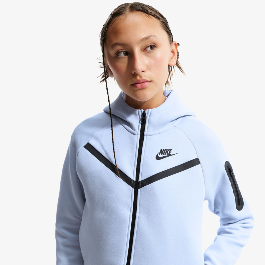 NIKE Суитшърт G NSW TCH FLC HD FZ LS - PD 