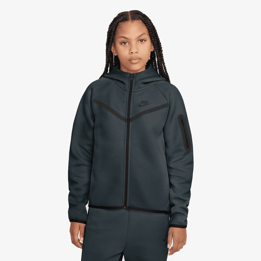 NIKE Суитшърт G NSW TCH FLC HD FZ LS - PD 