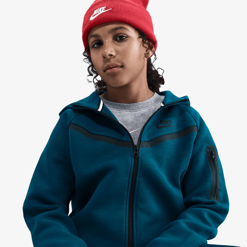 NIKE Суитшърт G NSW TCH FLC HD FZ LS - PD 