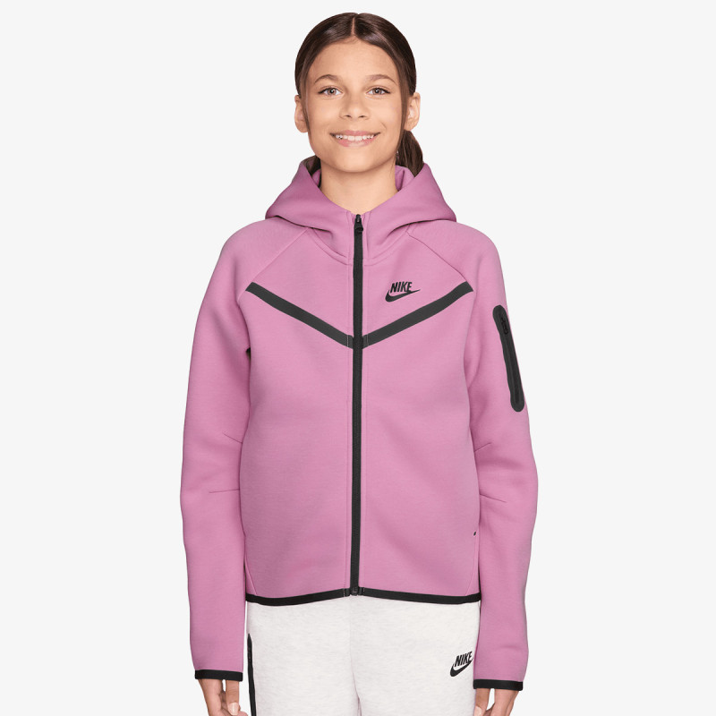 NIKE Суитшърт G NSW TCH FLC HD FZ LS - PD 