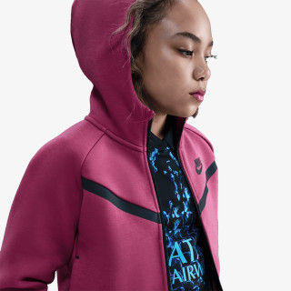 NIKE Суитшърт G NSW TCH FLC HD FZ LS - PD 