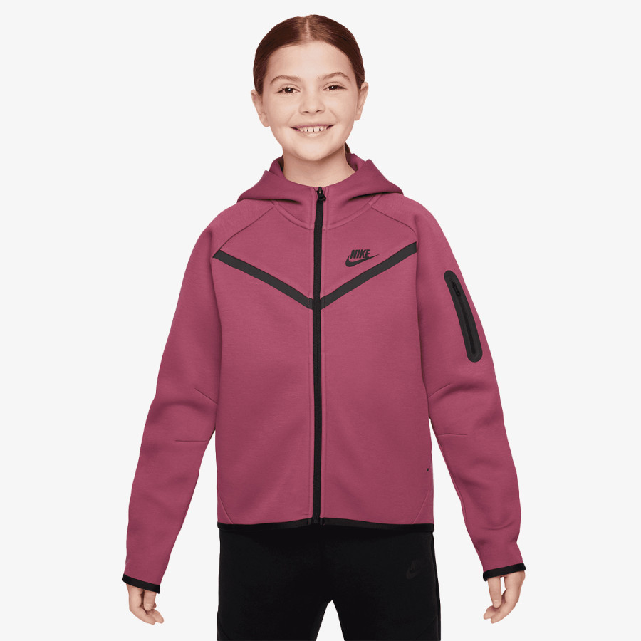 NIKE Суитшърт G NSW TCH FLC HD FZ LS - PD 