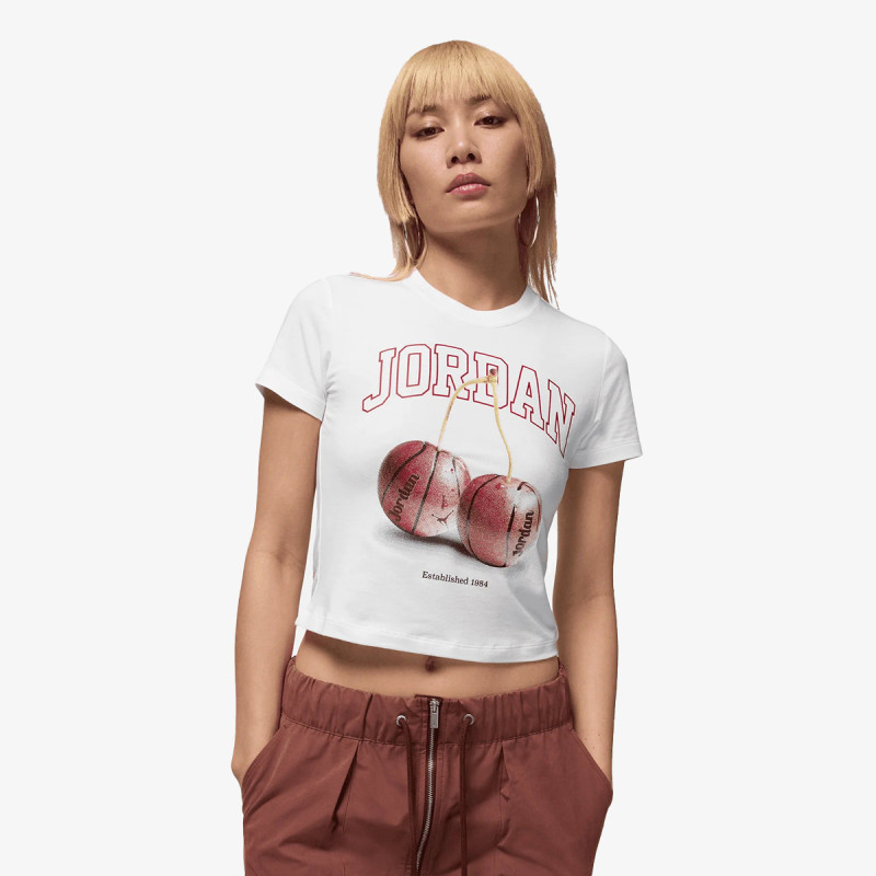 NIKE Тенискa W J BRK SS TMID GFX TEE BB 