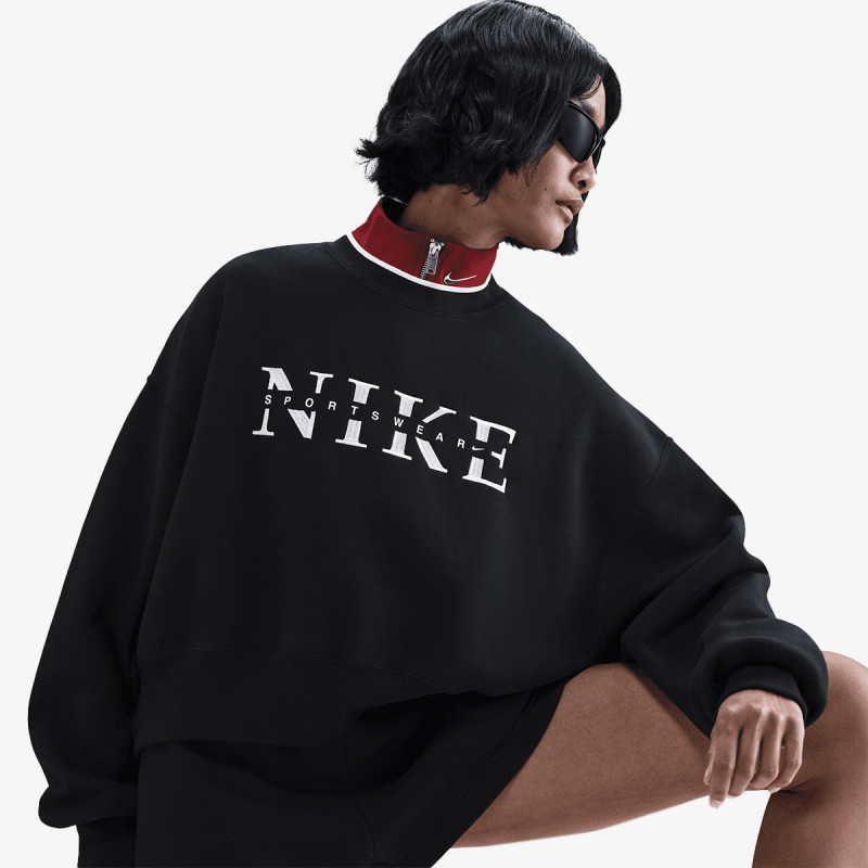 NIKE Суитшърт W NSW PHNX FLC CREW GLS 