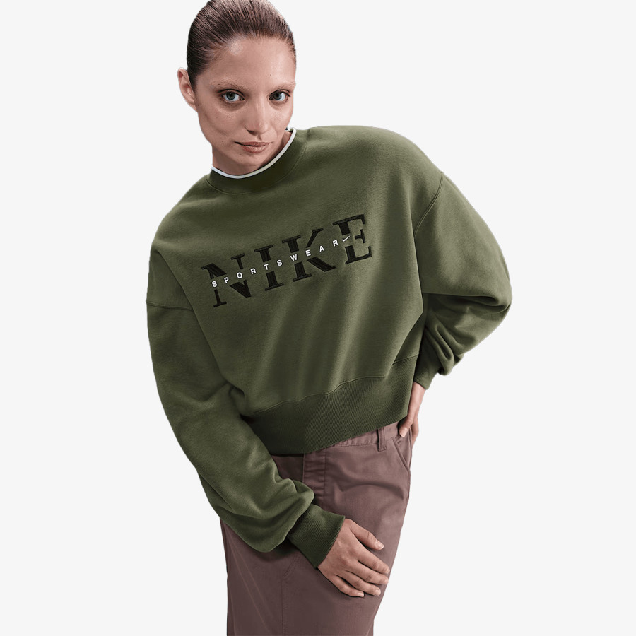 NIKE Суитшърт W NSW PHNX FLC CREW GLS 