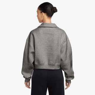 NIKE Суитшърт W NK STDO FLC MW OS CRP POLO 